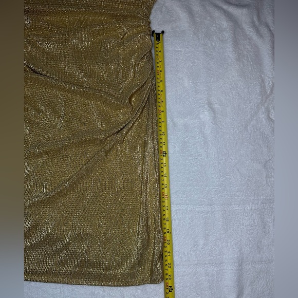 🌟LAUREN Ralph Lauren Gold cocktail dress Size14 - Picture 4 of 11